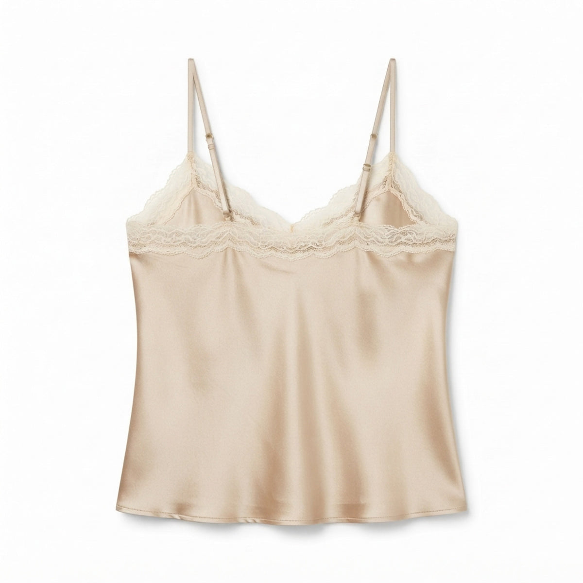 Women's Lace-Trim Satin Cami back view